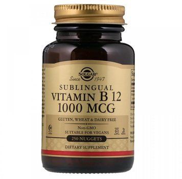 Solgar Sublingual Methylcobalamin (Vitamin B12) 1000 mcg, (Солгар Сублінгвальний метилкобаламін (Витамин В12)),250 таблеток 498709 фото