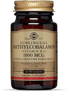 Solgar Sublingual Methylcobalamin (Vitamin B12) 1000 mcg, (Солгар Сублінгвальний метилкобаламін (Витамин В12)),60 таблеток 463603 фото