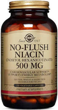Solgar Niacin 500 mg (Солгар Ніацин), 250 капсул 842336 фото