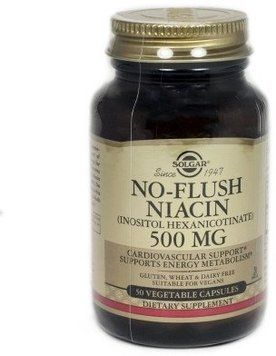 Solgar No-Flush Niacin 500 mg (Vitamin B3) (Inositol Hexanicotinate) (Солгар ніацин, без промивання), 50 веганських капсул 498687 фото