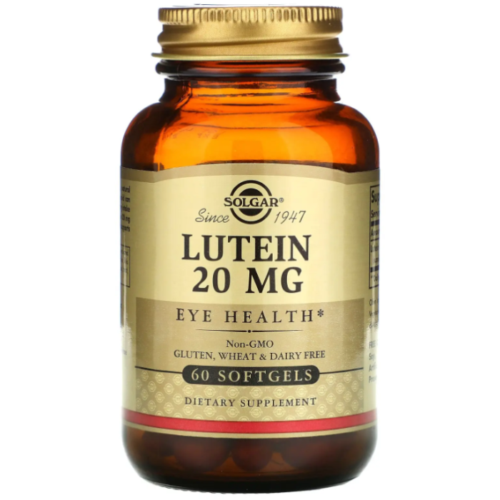 Solgar Lutein 20 mg (Солгар Лютеин), 60 капсул