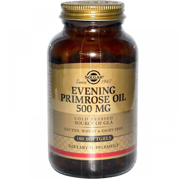 Solgar Evening Primrose Oil 500 mg (Солгар Олія примули вечірньої), 180 капсул