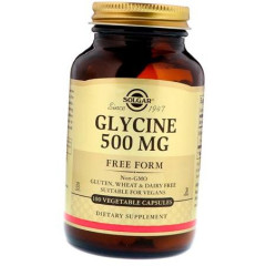 Solgar Glycine 500 mg (Солгар Гліцин), 100 веганських капсул