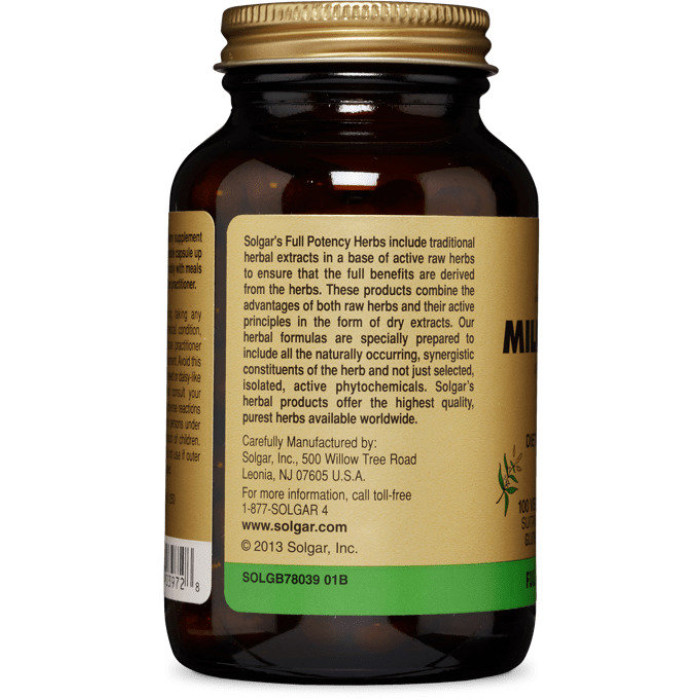 Solgar Milk Thistle (Солгар Розторопша), 250 веганських капсул