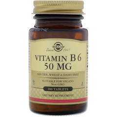 Solgar Vitamin B6, 50 mg (Солгар Вітамін В6), 100 таблеток