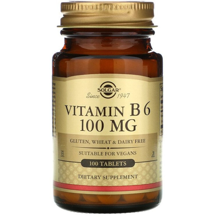 Solgar Vitamin B6 (Солгар Вітамін B6),100 мг 100 таблеток