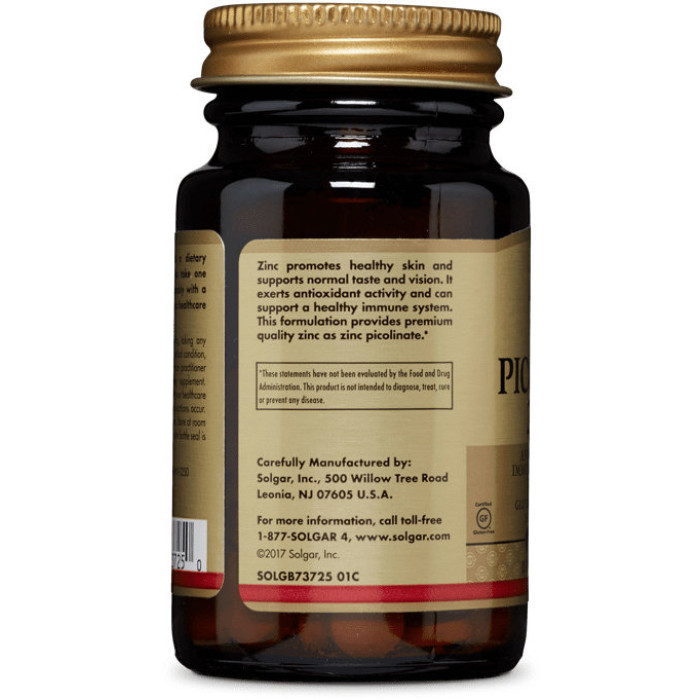 Solgar Zinc Picolinate (Солгар Піколінат Цинку), 100 таблеток