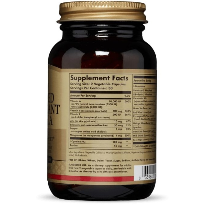 Solgar Advanced Antioxidant Formula (Солгар Антиоксидантная формула), 120 капсул