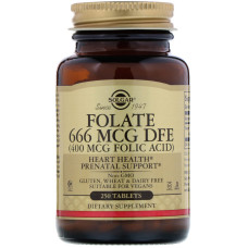 Solgar Folic Acid (Солгар Фолієва кислота), 400 mcg, 250 таблеток