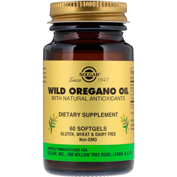 Solgar Wild Oregano Oil (Солгар Масло орегано), 60 капсул
