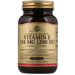 Solgar Vitamin E 200 Iu Mixed Tocopherols Softgel (Солгар Вітамін Е, смесь токоферолів),100 капсул