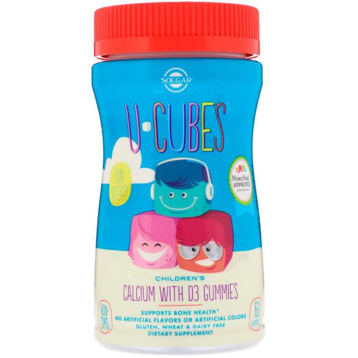 Solgar U-Cubes Детские витамины (Кальций + D3), 60 Gummies