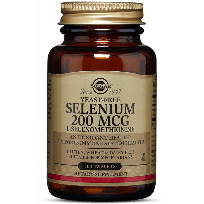 Solgar Selenium, Yeast-Free, (Солгар Селен, бездрожжевой), 200 mcg 100 таблеток