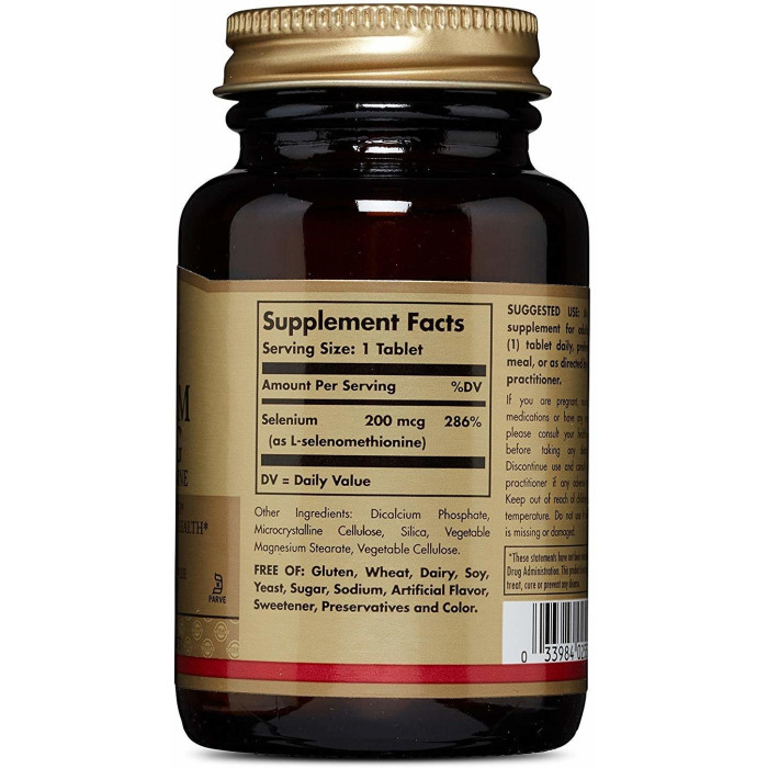 Solgar Selenium, Yeast-Free, (Солгар Селен, бездрожжевой), 200 mcg 100 таблеток