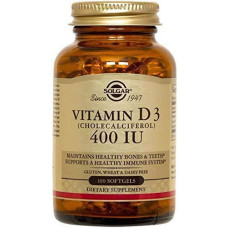 Solgar Vitamin D3 (Cholecalciferol) 400 Iu (Солгар Натуральний вітамін D3 (холекальциферол)), 100 веганських капсул