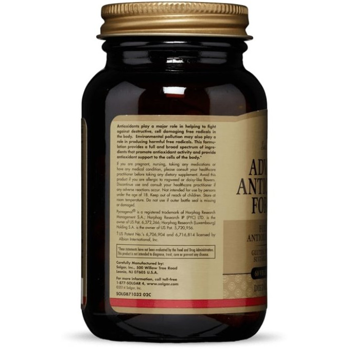 Solgar Advanced Antioxidant Formula (Солгар Антиоксидантна формула), 60 капсул