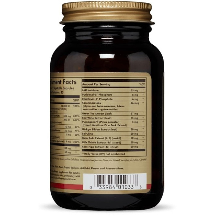 Solgar Advanced Antioxidant Formula (Солгар Антиоксидантна формула), 60 капсул