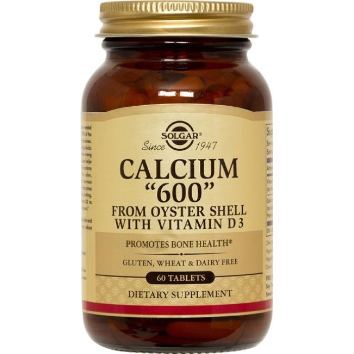 Solgar Calcium 600 from Oyster Shell with Vitamin D3 (Солгар Кальций из раковин устриц + Витамин D3) 60 таблеток