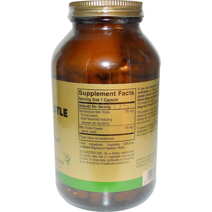 Solgar Milk Thistle (Солгар Розторопша), 100 капсул