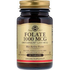Solgar Folate (Солгар Фолат, метафолін), 1000 mcg 60 таблеток