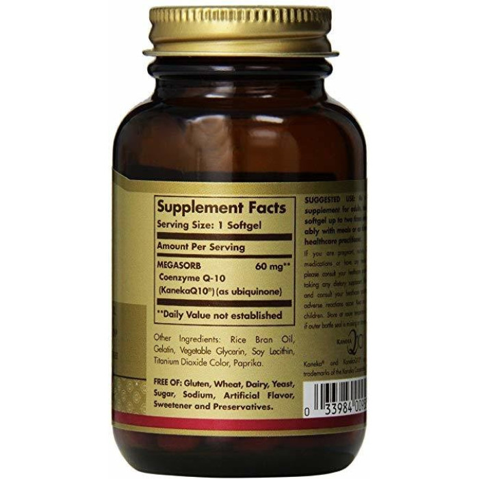 Solgar Megasorb CoQ-10 60 mg (Солгар Коэнзим Q10), 60 капсул