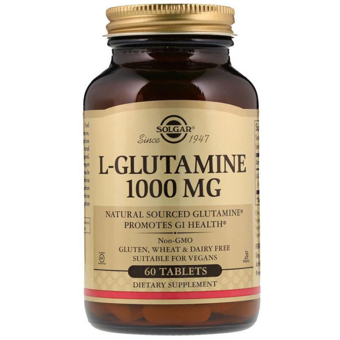 Solgar L-Glutamine 1000 mg (Солгар L-Глутамін), 60 таблеток