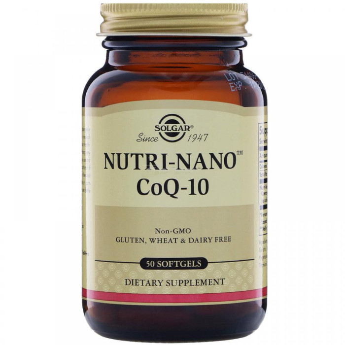 Solgar Nutri-Nano CoQ-10 (Солгар Коензим Q10 Нутрі-нано), 50 капсул