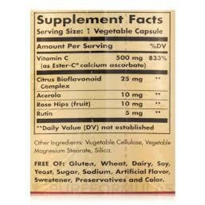 Solgar Vitamin C (Солгар Витамин С), 500 mg 90 таблеток