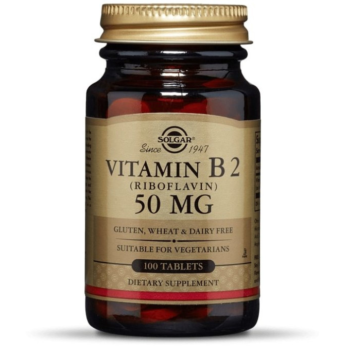 Solgar Vitamin B2 50 мг (Солгар Рибофлавін ), 100 таблеток