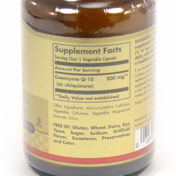 Solgar Vegetarian CoQ-10 200 mg (Солгар Коензим Q10), 30 капсул