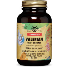 Solgar Standardized Valerian Root Extract (Солгар Екстракт кореня валеріани), 60 веганських капсул