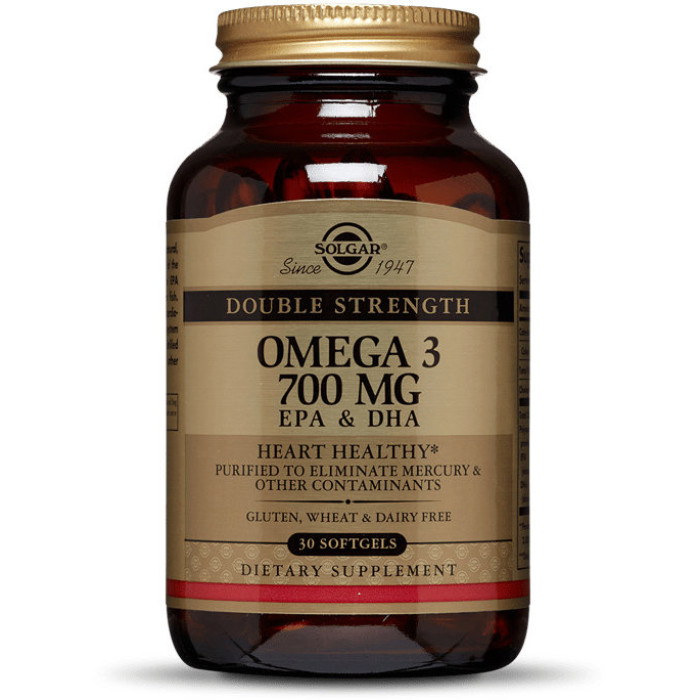 Solgar Omega-3 700 mg EPA & DHA (Солгар Омега-3 700 мг ЕПК і ДГК), 30 капсул
