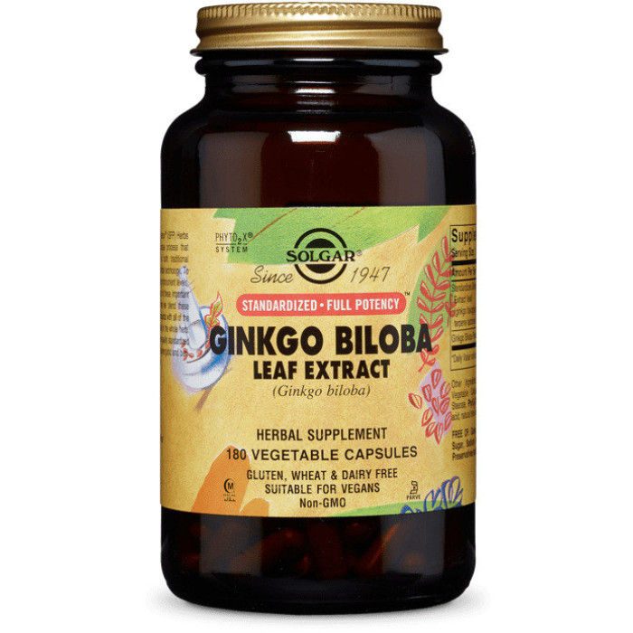 Solgar Ginkgo Biloba Leaf Extract (Солгар Гінкго Білоба), 180 капсул