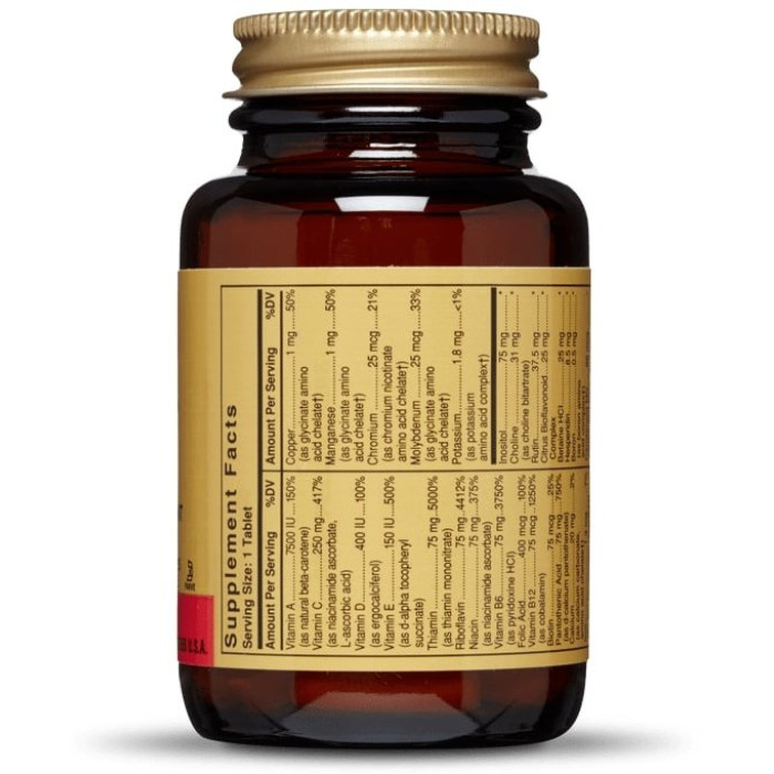 Solgar Formula V VM-75 Multiple Vitamins with Chelated Minerals (Солгар формула VM-75 Мультивитамины и минералы) 60 таблеток