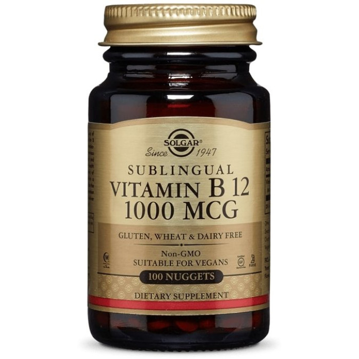 Solgar Vitamin B12 1000 мкг (Солгар Вітамін B12, сублінгвальний), 100 таблеток