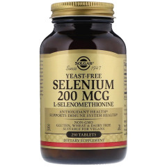 Solgar Selenium, Yeast-Free, (Солгар Селен, без дріжджів), 200 mcg 250 таблеток