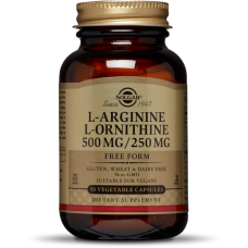 Solgar L-Arginine L-Ornithine 500/250 mg (Солгар Аргінін Орнітин), 50 капсул