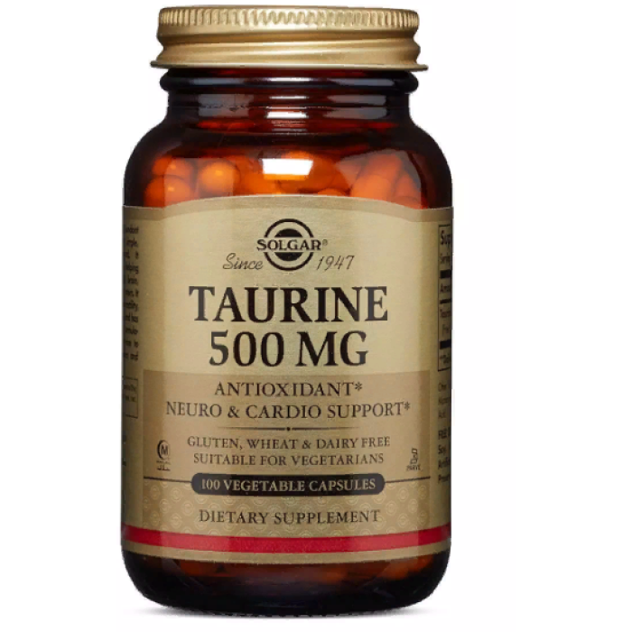 Solgar Taurine 500 mg (Солгар Таурин), 100 веганских капсул