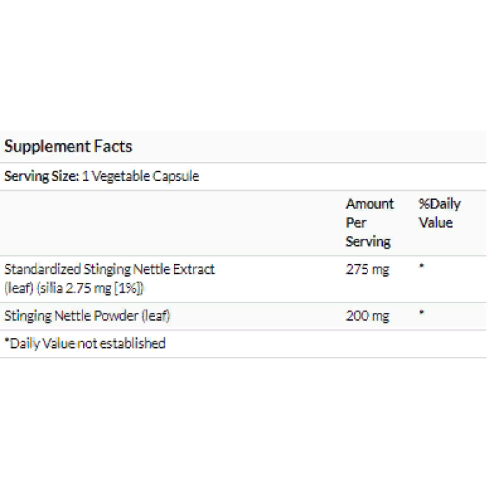 Solgar Stinging Nettle Leaf Extract (Солгар Екстракт листя кропиви), 60 веганських капсул