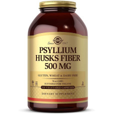 Solgar Psyllium Husks Fiber 500 mg (Солгар Псиліум), 500 веганських капсул