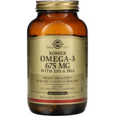 Solgar Omega-3 Kosher 675 mg (Солгар Омега-3 кошерна), 100 капсул