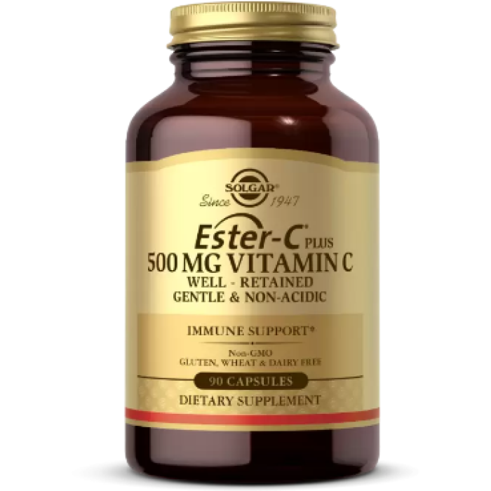 Solgar Ester-C Plus Vitamin C 500 mg (Солгар Эстер-С плюс Витамин С) , 90 веганских капсул