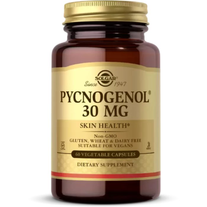 Solgar Pycnogenol 30 mg (Солгар Пікногенол), 60 веганських капсул