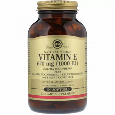 Solgar Vitamin E 670 mg 1000 IU (Солгар Вітамін Е), 100 веганських капсул
