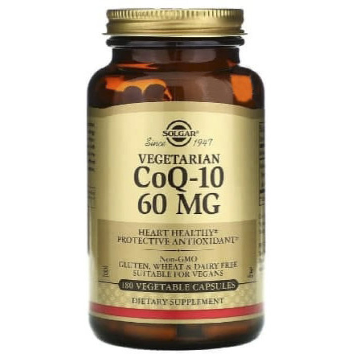 Solgar CoQ-10 60 mg (Солгар Коензим Q10), 180 веганських капсул