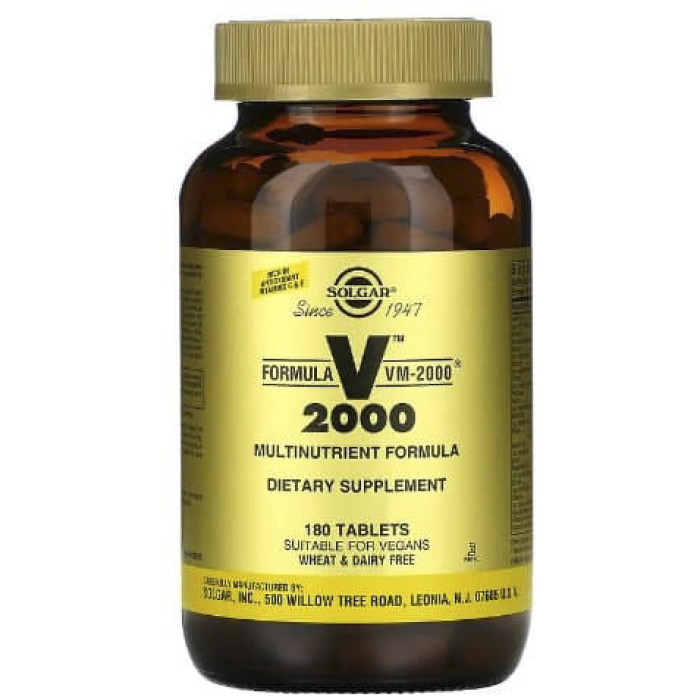 Solgar Formula V VM-75 Multiple Vitamins with Chelated Minerals (Солгар формула VM-75 Мультивітаміни та мінерали), 180 таблеток