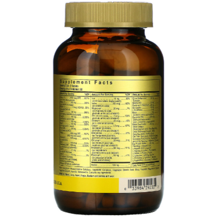 Solgar Formula V VM-75 Multiple Vitamins with Chelated Minerals (Солгар формула VM-75 Мультивітаміни та мінерали), 180 таблеток