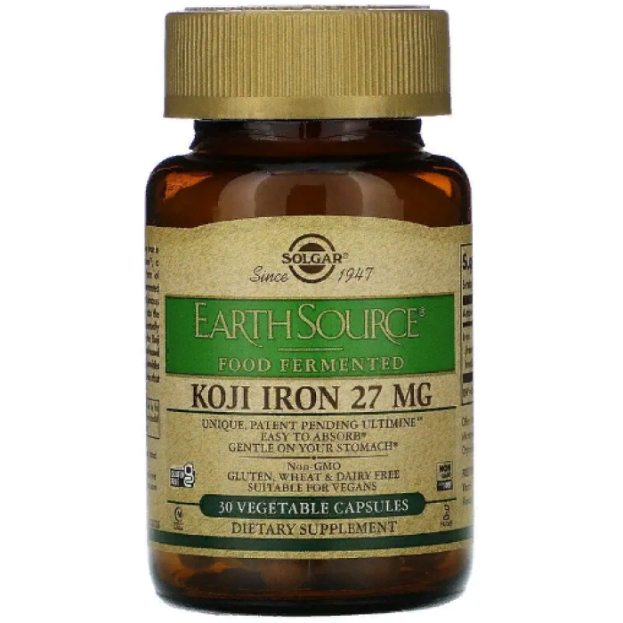 Solgar Koji Iron (Солгар Железо коджи ферментированное) 27 mg 30 капсул