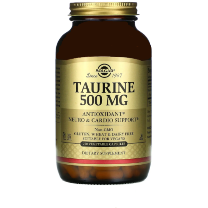 Solgar Taurine 500 mg (Солгар Таурин), 250 капсул